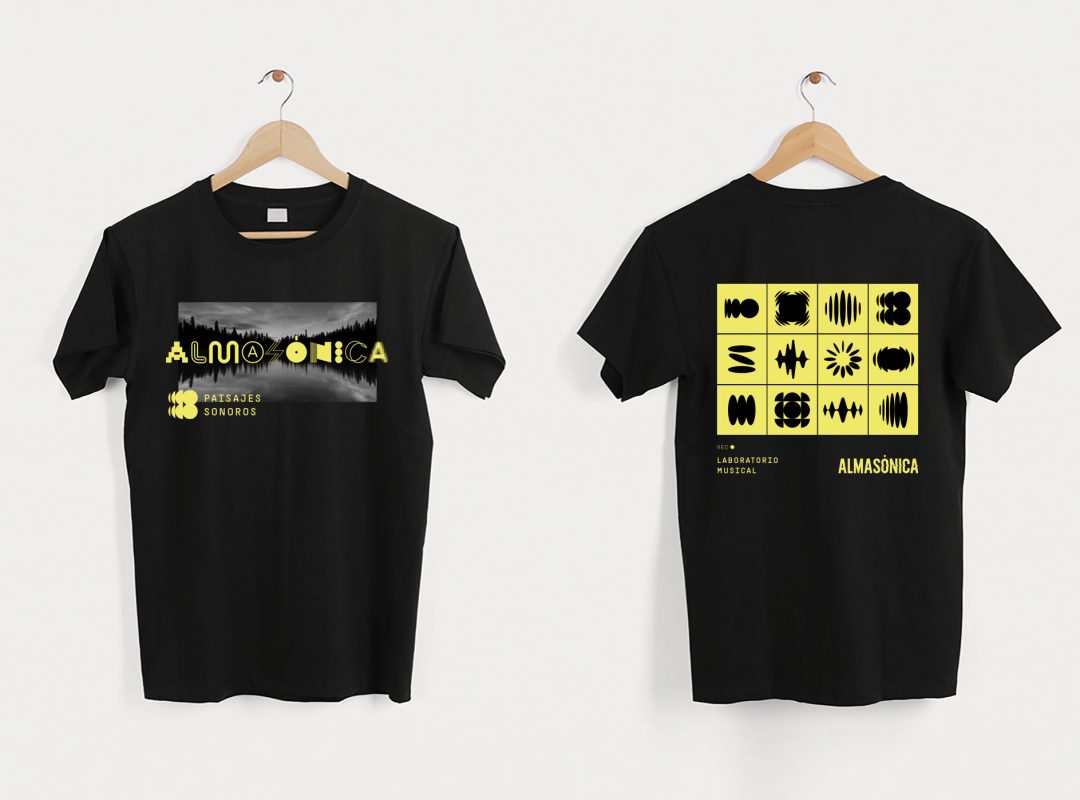 Isolated black t-shirt model front view